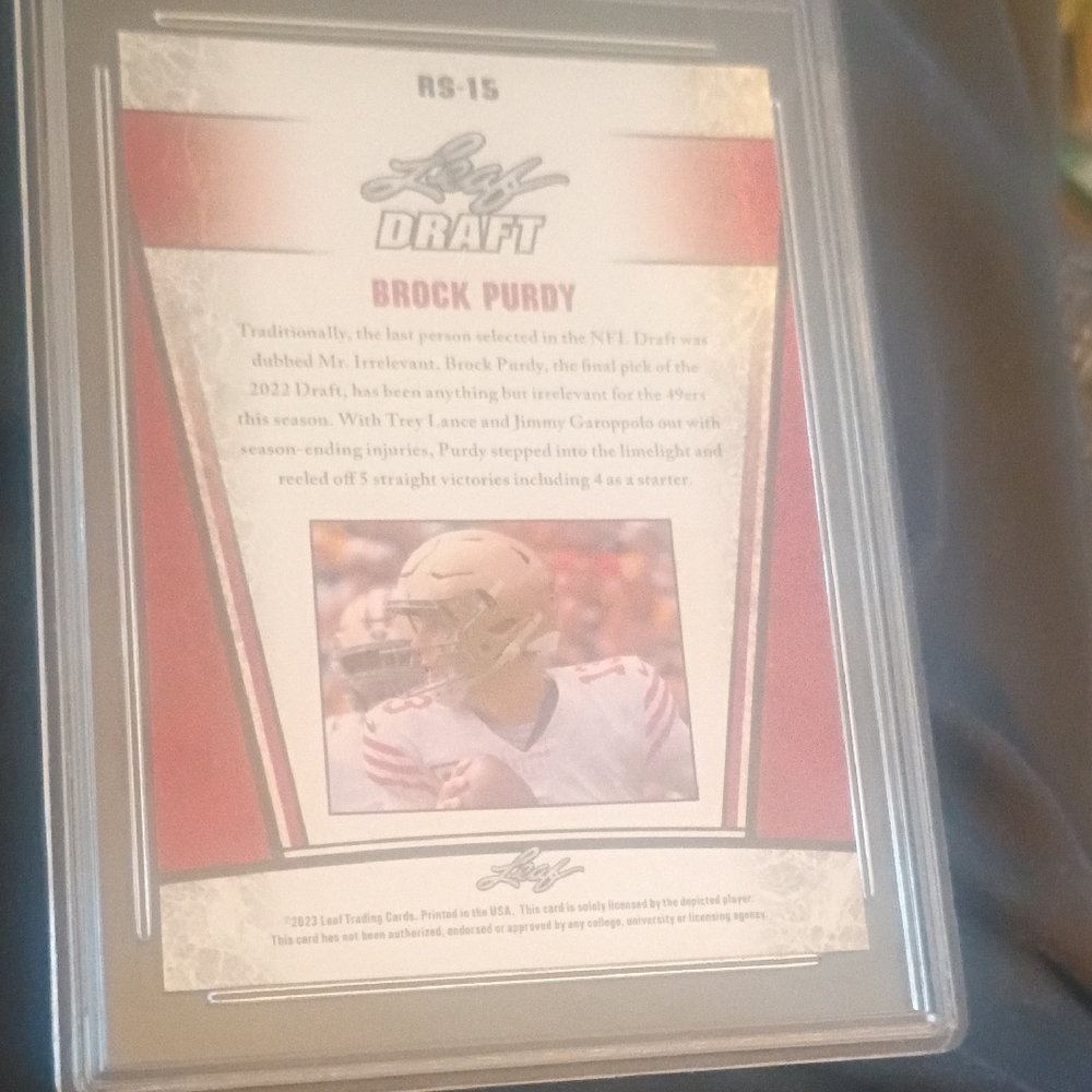 Brock Purdy Rookie Card - Picture 9 of 12